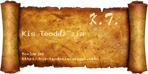 Kis Teodózia névjegykártya